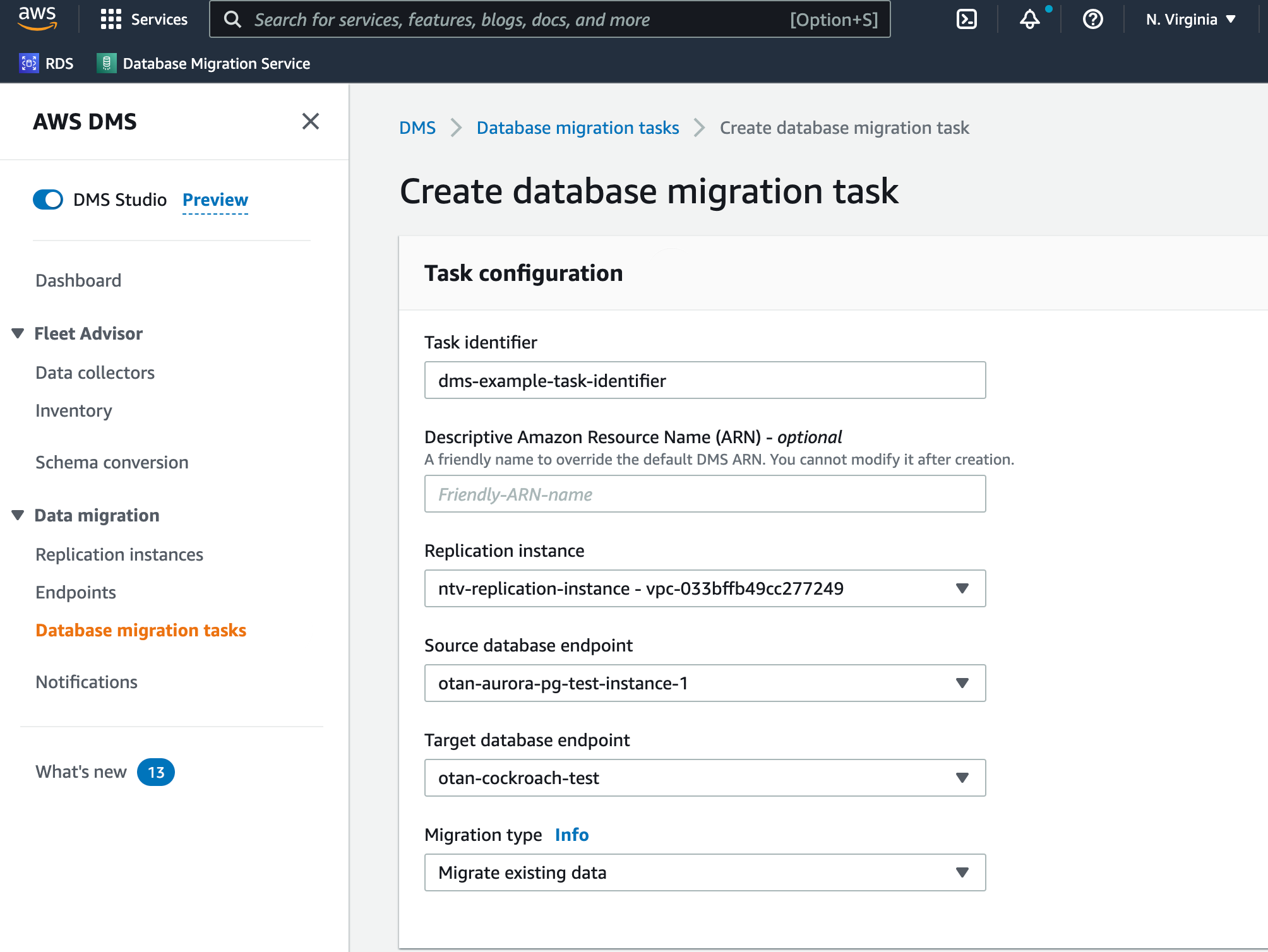 AWS-DMS-Task-Configuration